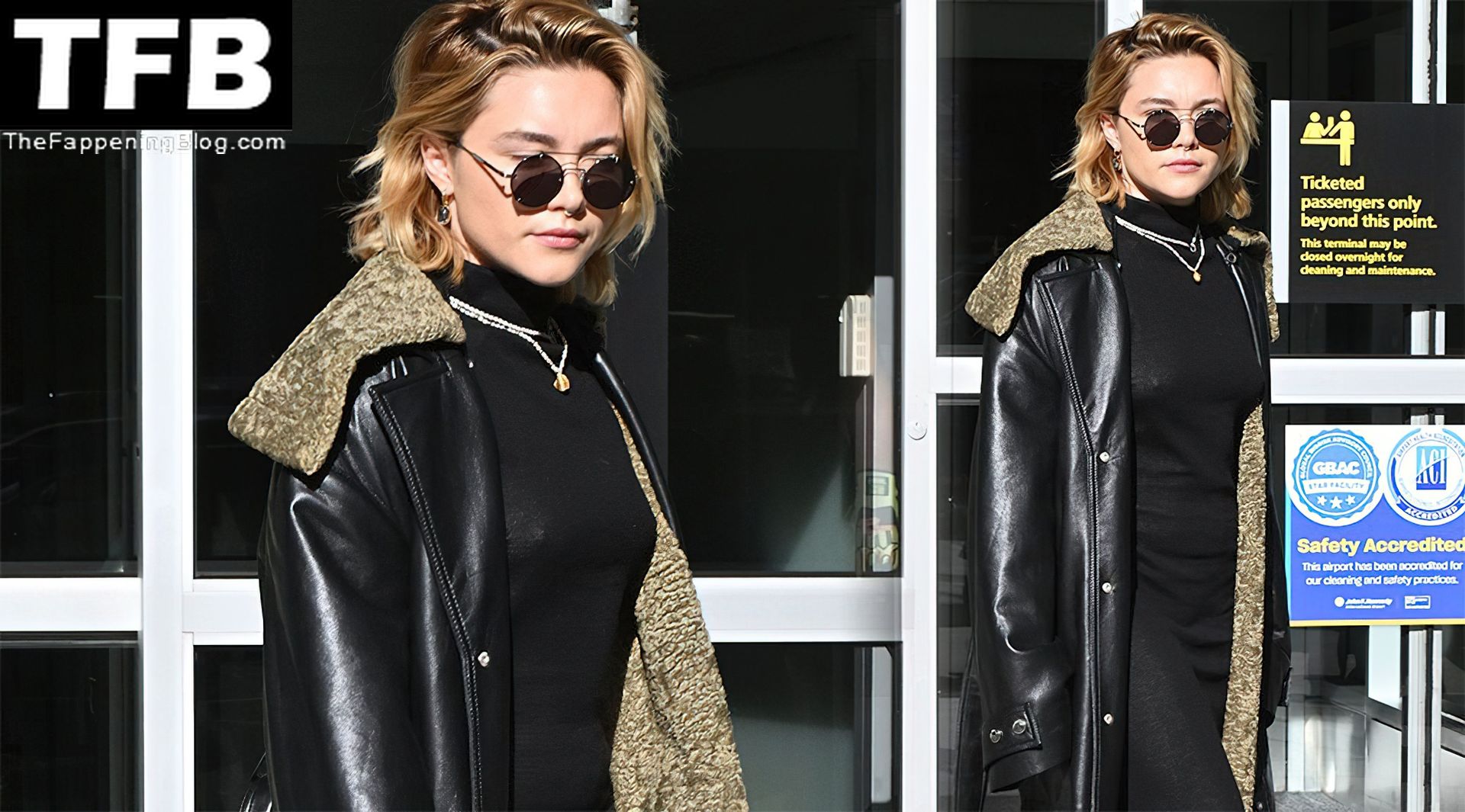 Florence Pough Braless Boobs and Nipples 1 thefappeningblog.com  - Florence Pugh Shows Off Her Pokies at JFK airport in NYC (31 Photos)