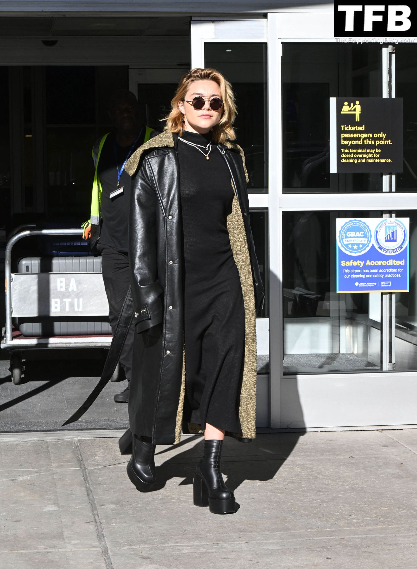 Florence Pugh Pokies The Fappening Blog 14 - Florence Pugh Shows Off Her Pokies at JFK airport in NYC (31 Photos)
