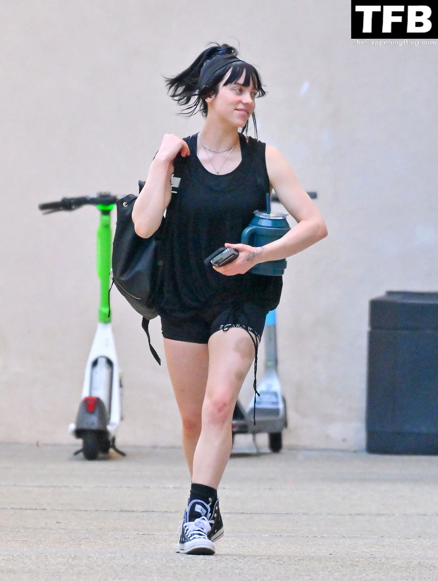 Billie Eilish Sexy The Fappening Blog 6 - Billie Eilish Keeps Up Her Fitness Regime, Stepping Out For Another Workout in Studio City (26 Photos)