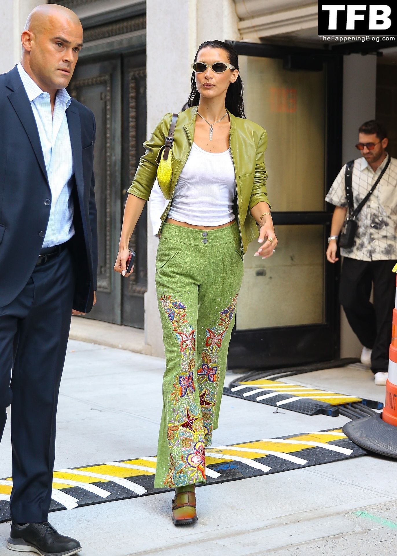 Bella Hadid See Through Braless The Fappening Blog 11 - Braless Bella Hadid Wears the Cutest Lime Green Look While Out in NYC (54 Photos)