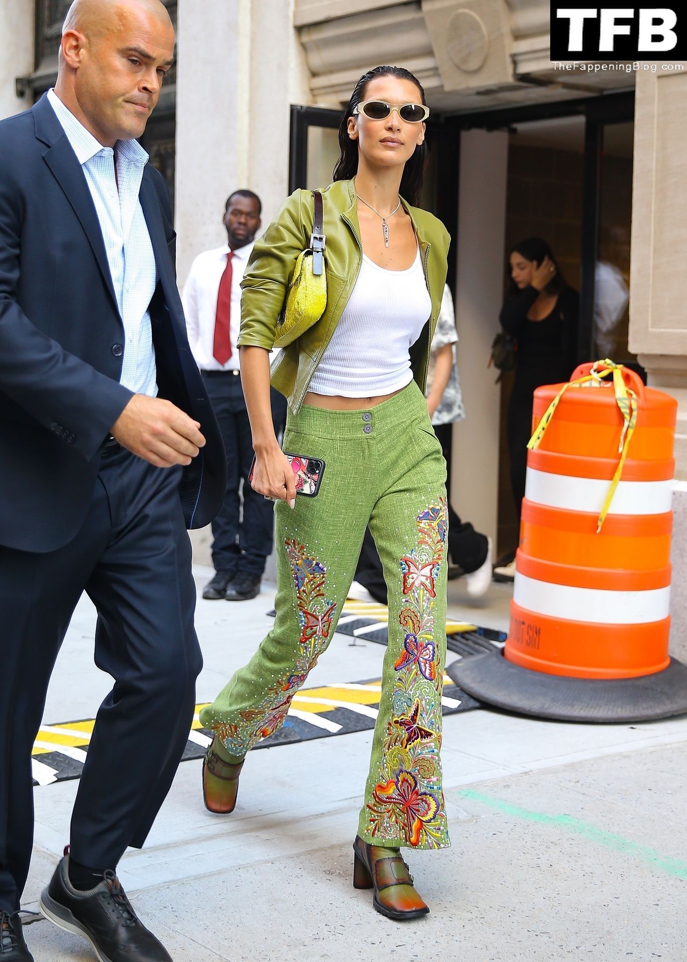 Bella Hadid See Through Braless The Fappening Blog 12 - Braless Bella Hadid Wears the Cutest Lime Green Look While Out in NYC (54 Photos)