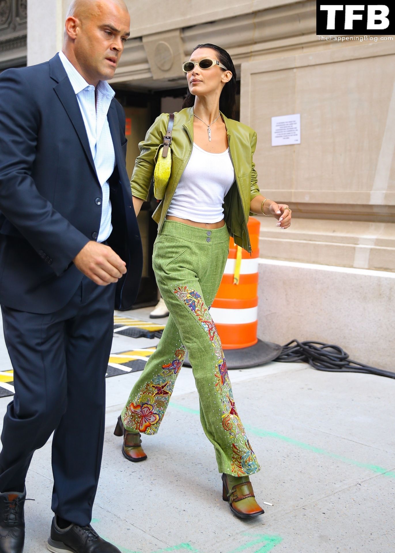 Bella Hadid See Through Braless The Fappening Blog 13 - Braless Bella Hadid Wears the Cutest Lime Green Look While Out in NYC (54 Photos)