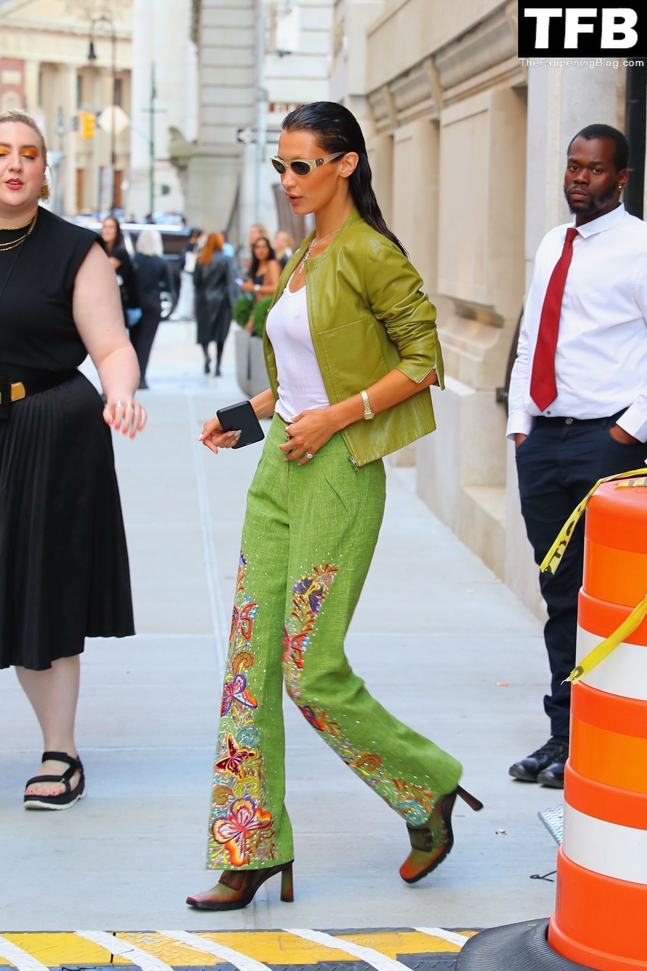 Bella Hadid See Through Braless The Fappening Blog 17 - Braless Bella Hadid Wears the Cutest Lime Green Look While Out in NYC (54 Photos)