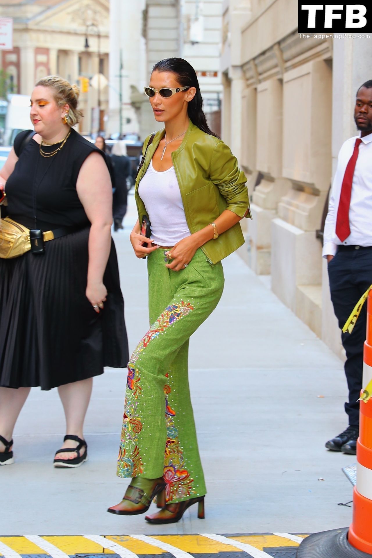 Bella Hadid See Through Braless The Fappening Blog 18 - Braless Bella Hadid Wears the Cutest Lime Green Look While Out in NYC (54 Photos)