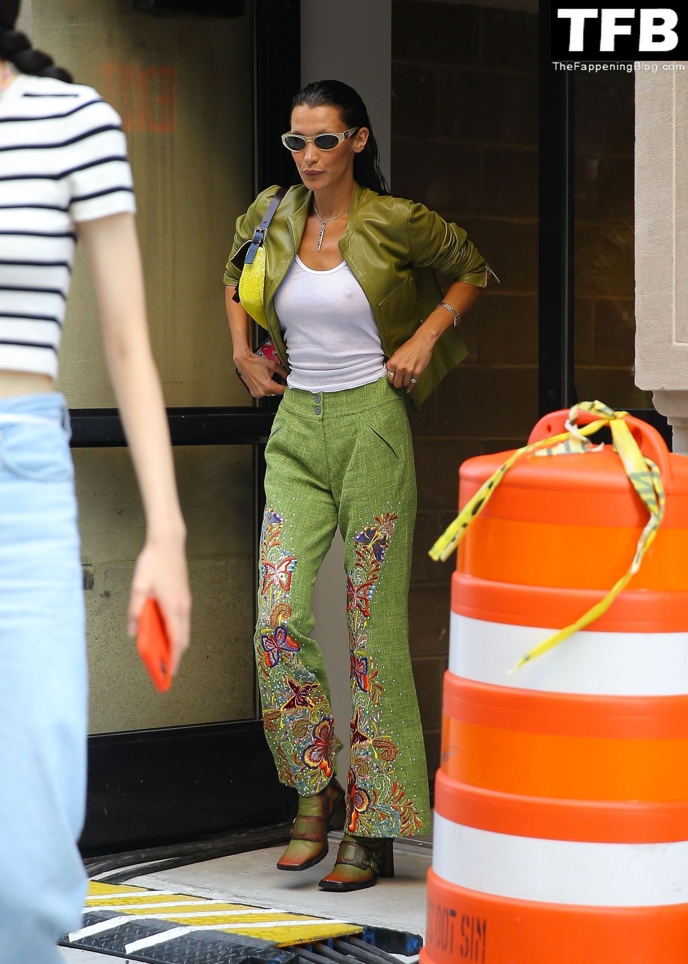 Bella Hadid See Through Braless The Fappening Blog 7 - Braless Bella Hadid Wears the Cutest Lime Green Look While Out in NYC (54 Photos)