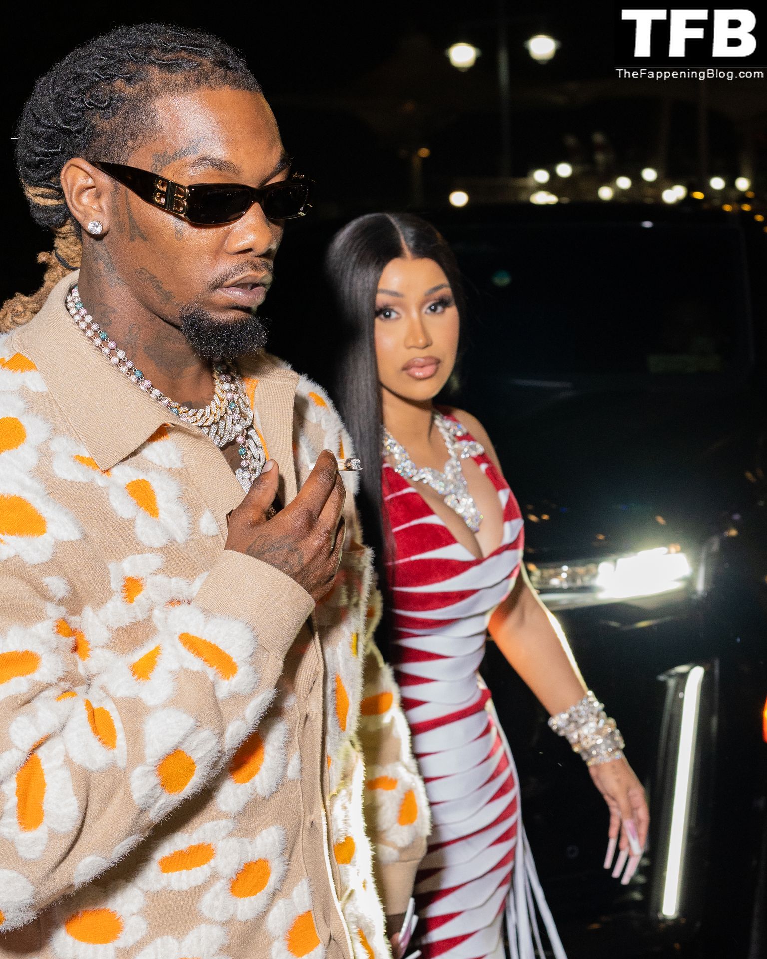 Cardi B Sexy Tits The Fappening Blog 1 - Cardi B Flaunts Her Cleavage as She Leaves a Club with Offset in NYC (8 Photos)