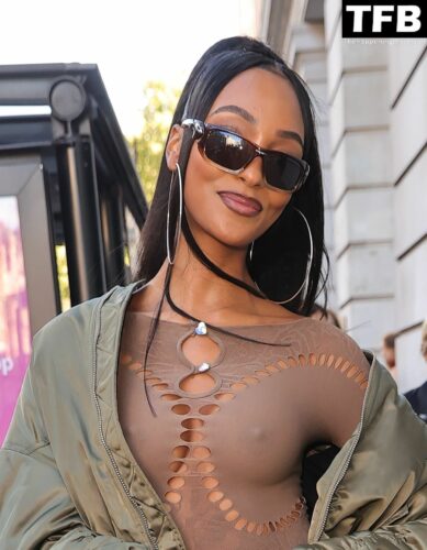 Jourdan Dunn See Through Nude The Fappening Blog 1 389x500 - Jourdan Dunn Flashes Her Nude Tits Wearing a See-Through Jumpsuit at Poster Girl Fashion Show (19 Photos)