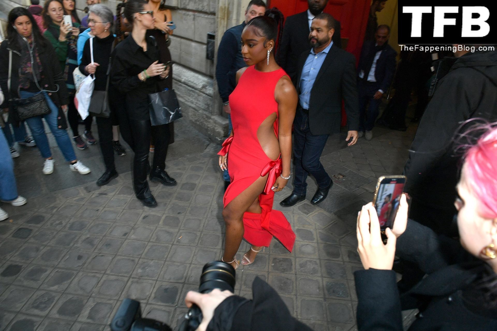 Normani Sexy The Fappening Blog 18 - Normani Looks Hot in a Red Dress Without Underwear as She Attends the Monot Womenswear Show (35 Photos)