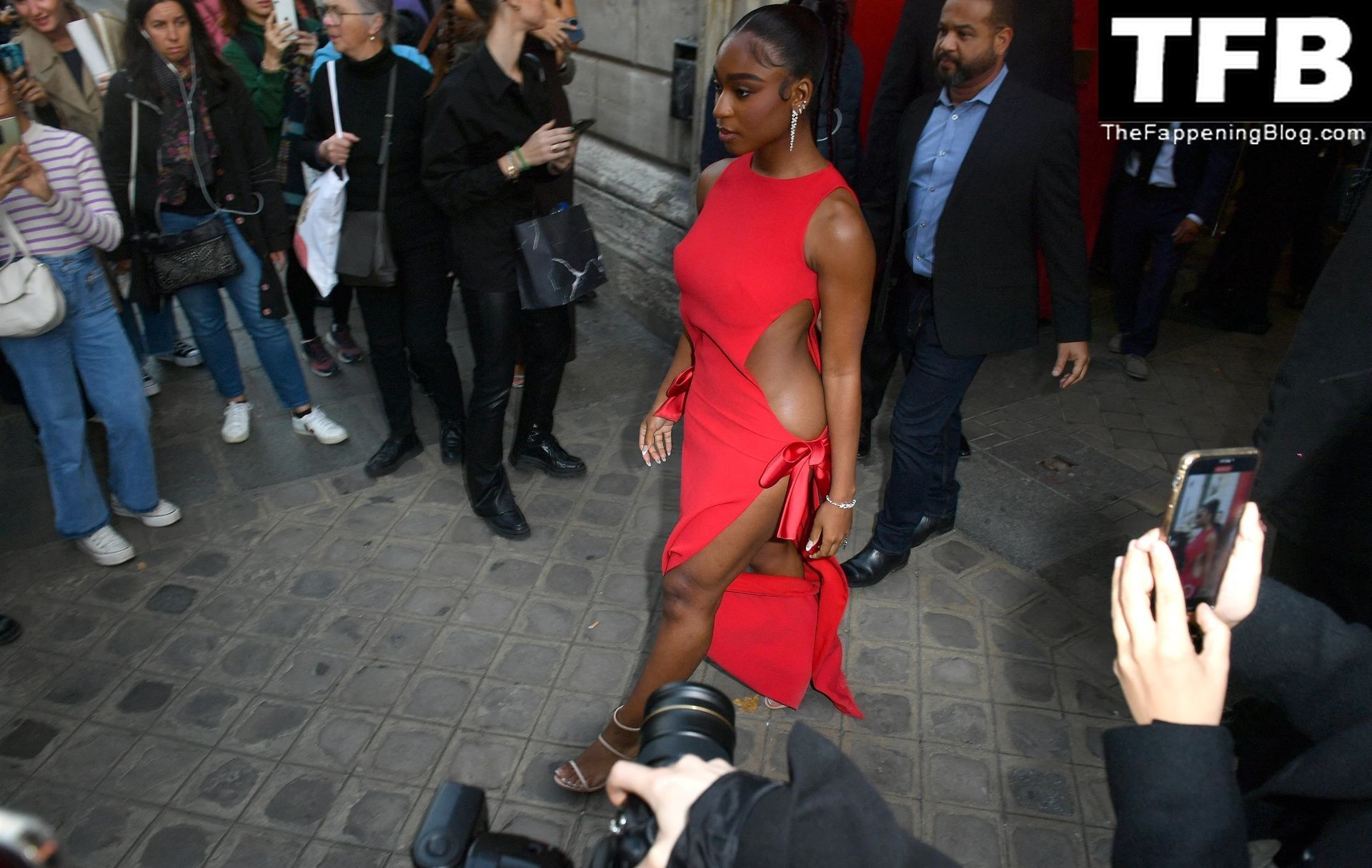 Normani Sexy The Fappening Blog 19 - Normani Looks Hot in a Red Dress Without Underwear as She Attends the Monot Womenswear Show (35 Photos)