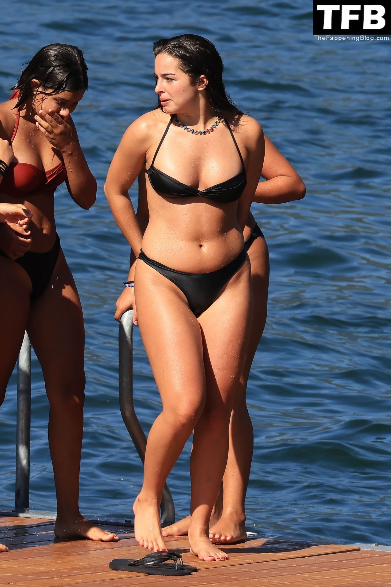 Addison Rae Sexy The Fappening Blog 40 - Addison Rae Displays Her Curves in a Black Bikini on Holiday with Omer Fedi on Lake Como (70 Photos)