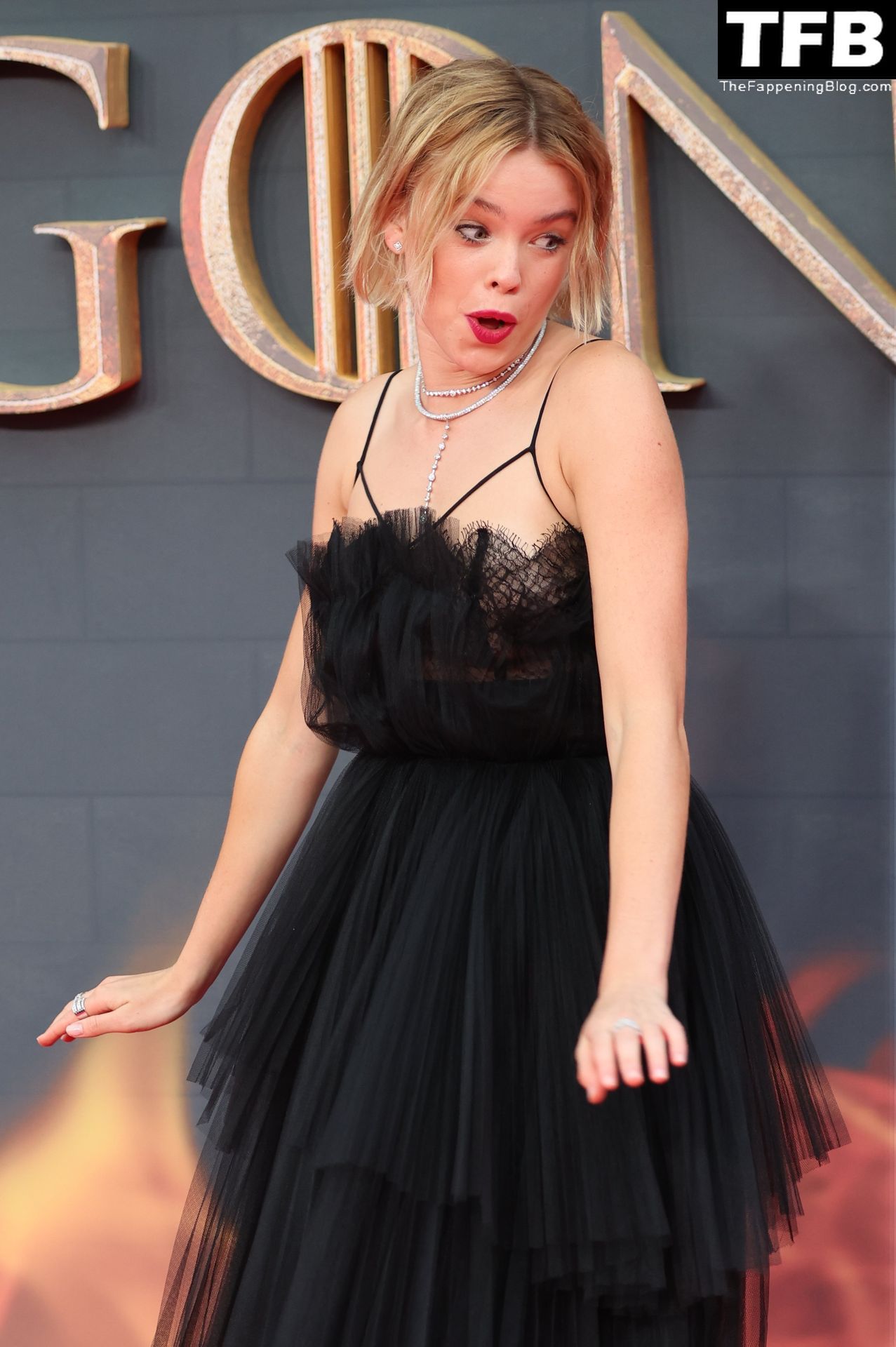 Milly Alcock Sexy The Fappening Blog 2 1 - Milly Alcock Poses in a Black Dress at the HBO’s “House of the Dragon” Premiere in London (23 Photos)