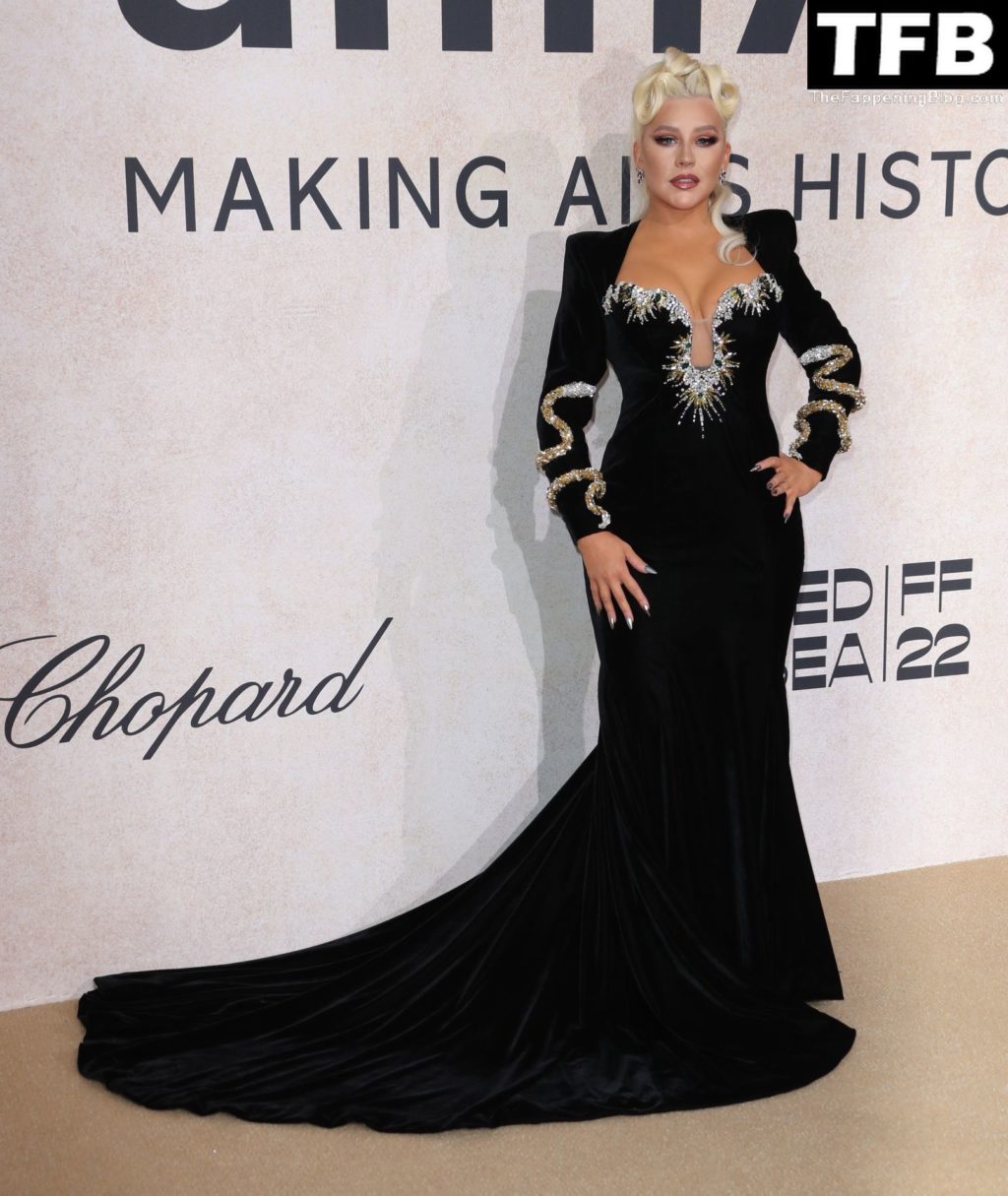 Christina Aguilera Sexy The Fappening Blog 4 1024x1215 - Christina Aguilera Displays Nice Cleavage at the amfAR Gala Cannes 2022 in Cap d’Antibes (79 Photos)