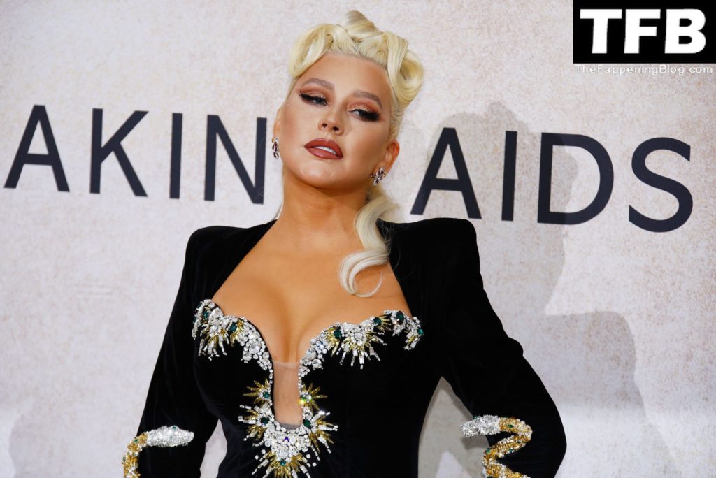 Christina Aguilera Sexy The Fappening Blog 68 1024x684 - Christina Aguilera Displays Nice Cleavage at the amfAR Gala Cannes 2022 in Cap d’Antibes (79 Photos)