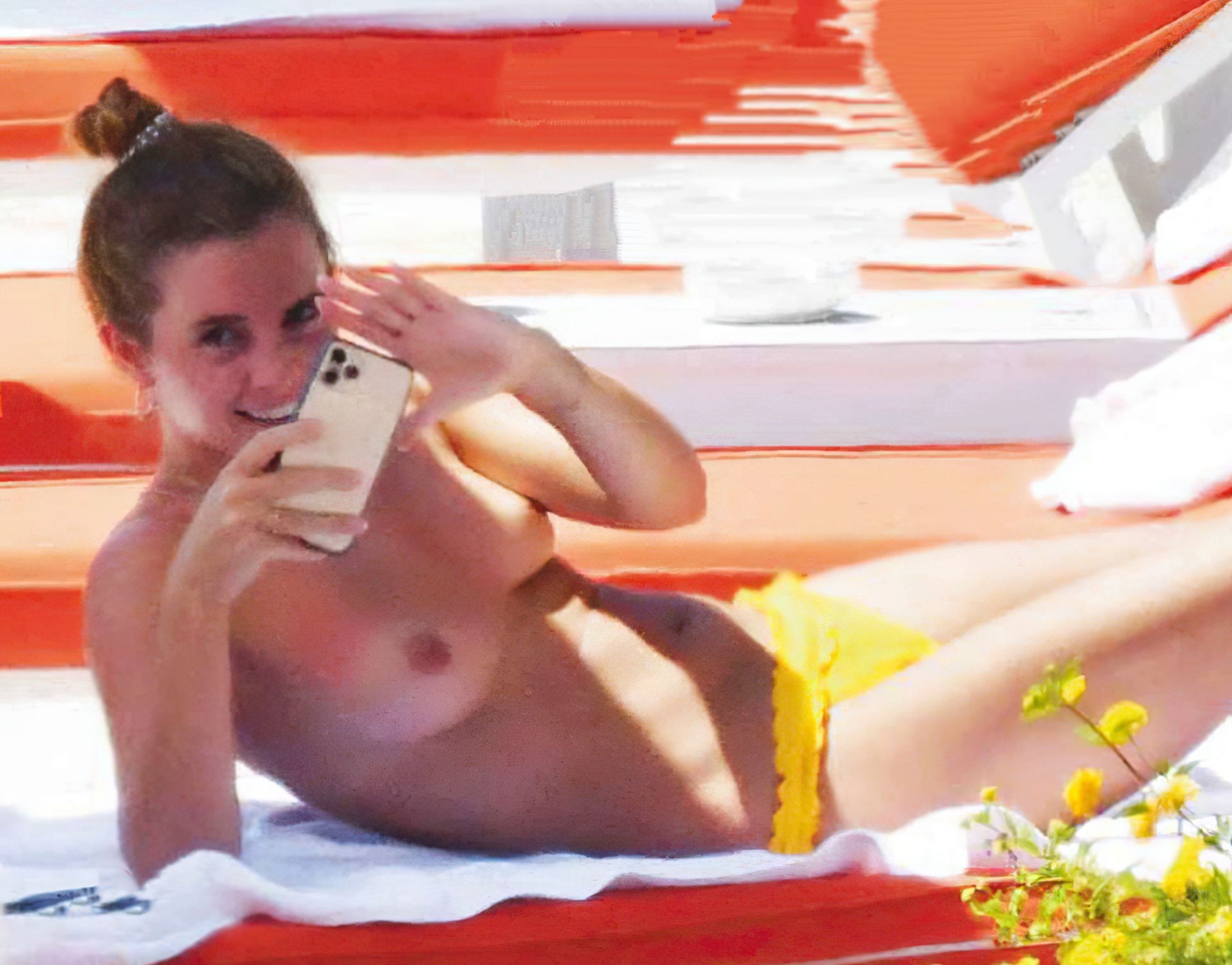 Emma Watson Took Off Her Top And Shamelessly Showed Her Small Naked Tits TheFappening.Pro 14 - Emma Watson Naked Tits (17 Photos)