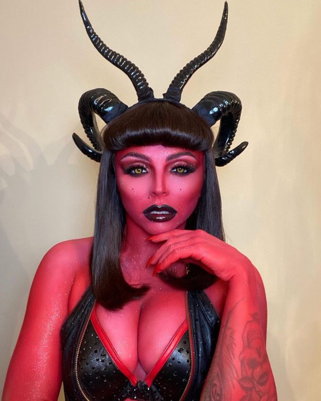 Jesy Nelson Sexy Look For Halloween 2020 TheFappeningPro 1 624x780 - Jesy Nelson Showed Tits And Tattoos In Lingerie (27 Photos)