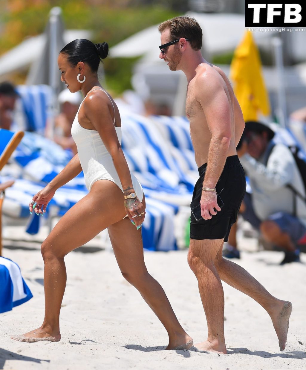 Karrueche Tran Sexy The Fappening Blog 25 1024x1235 - Karrueche Tran Looks Incredible in a White Swimsuit on the Beach in Miami (45 Photos)