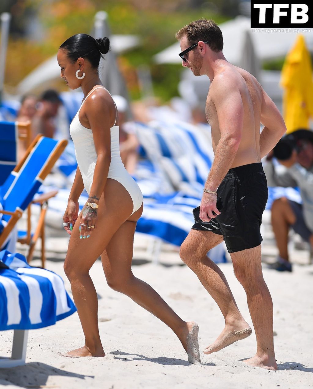 Karrueche Tran Sexy The Fappening Blog 26 1024x1272 - Karrueche Tran Looks Incredible in a White Swimsuit on the Beach in Miami (45 Photos)