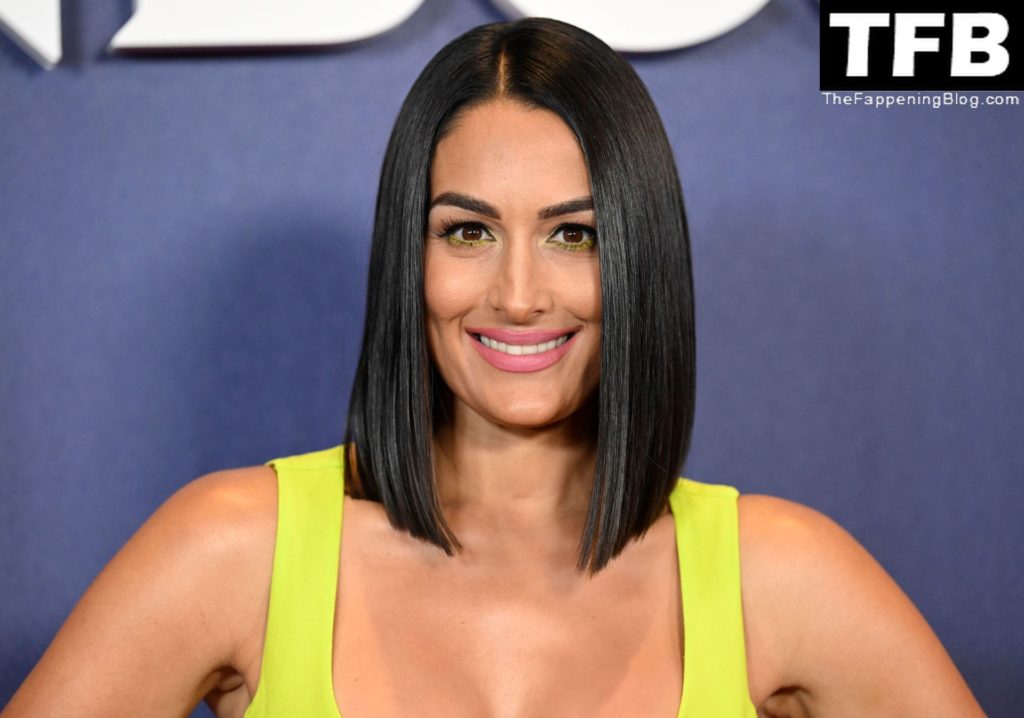 Nikki Bella Sexy The Fappening Blog 1 1024x718 - Nikki Bella Flaunts Her Cleavage at NBCUniversal’s 2022 Upfront Press Junket (21 Photos)