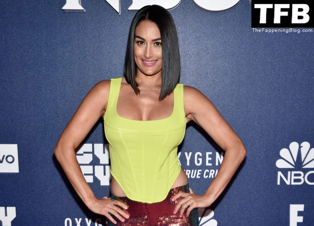 Nikki Bella Sexy The Fappening Blog 10 1024x739 - Nikki Bella Flaunts Her Cleavage at NBCUniversal’s 2022 Upfront Press Junket (21 Photos)
