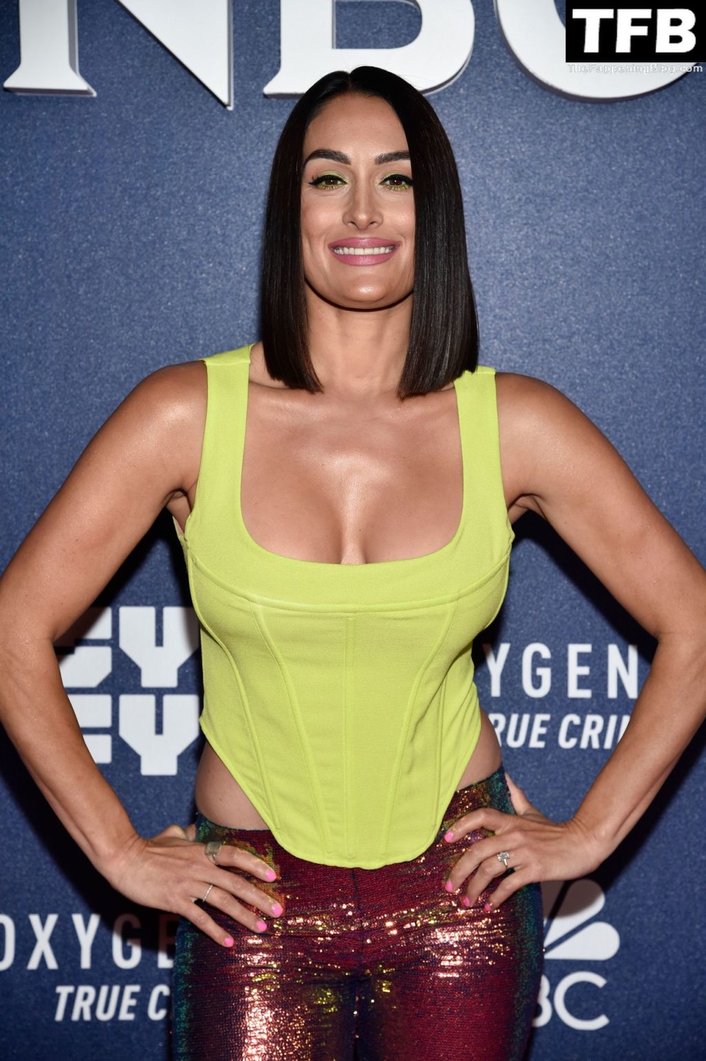 Nikki Bella Sexy The Fappening Blog 11 1024x1538 - Nikki Bella Flaunts Her Cleavage at NBCUniversal’s 2022 Upfront Press Junket (21 Photos)