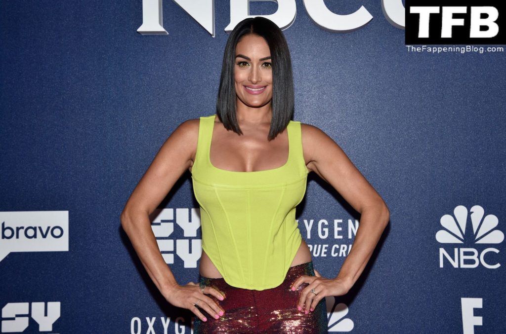 Nikki Bella Sexy The Fappening Blog 14 1024x677 - Nikki Bella Flaunts Her Cleavage at NBCUniversal’s 2022 Upfront Press Junket (21 Photos)