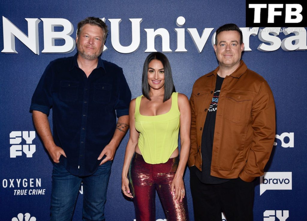Nikki Bella Sexy The Fappening Blog 16 1024x737 - Nikki Bella Flaunts Her Cleavage at NBCUniversal’s 2022 Upfront Press Junket (21 Photos)