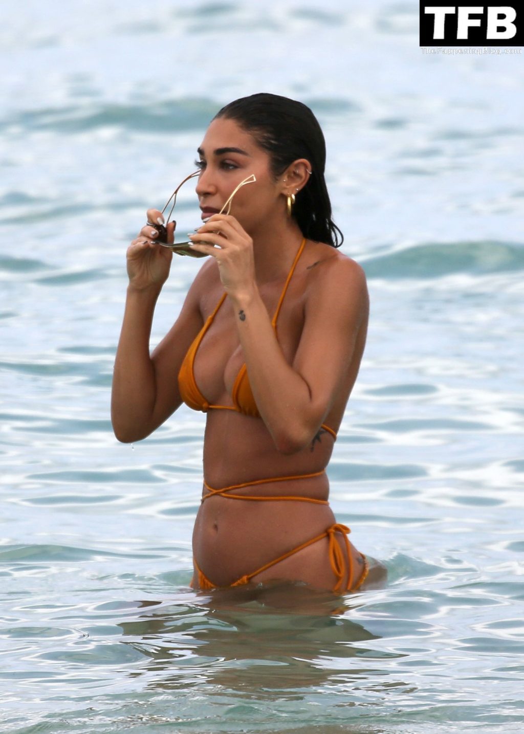 Chantel Jeffries Sexy The Fappening Blog 24 1024x1435 - Chantel Jeffries Shows Off Her Beach Body in an Orange Bikini in Miami (46 Photos)