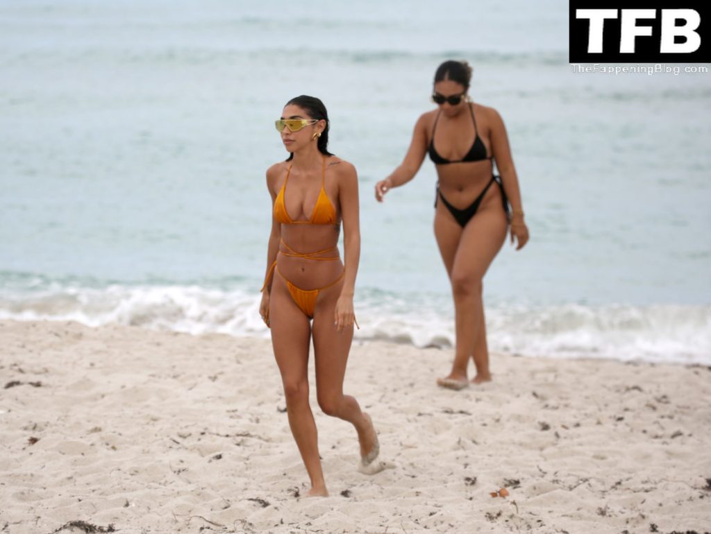 Chantel Jeffries Sexy The Fappening Blog 37 1024x770 - Chantel Jeffries Shows Off Her Beach Body in an Orange Bikini in Miami (46 Photos)