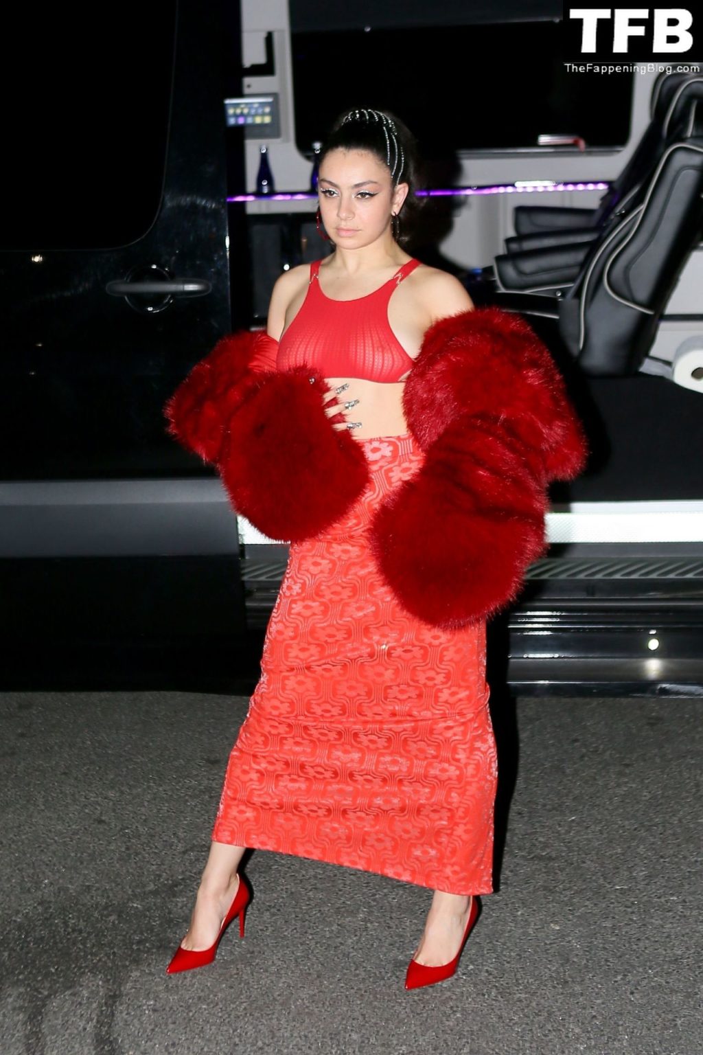 Charli XCX See Through Nude The Fappening Blog 1 1024x1536 - Braless Charli XCX Stuns in All Red Out in NYC (21 Photos)