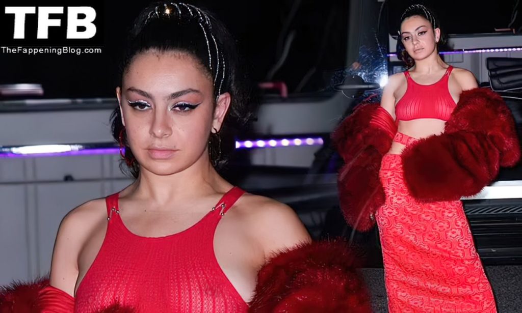 Charli XCX Sexy Braless Breasts 1 thefappeningblog.com 1 1024x615 - Braless Charli XCX Stuns in All Red Out in NYC (21 Photos)