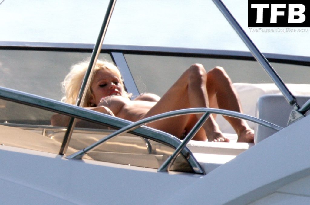 Pamela Anderson Topless Sexy The Fappening Blog 27 1024x679 - Pamela Anderson Poses Topless and in a Bikini on a Boat in Cannes (55 Photos)