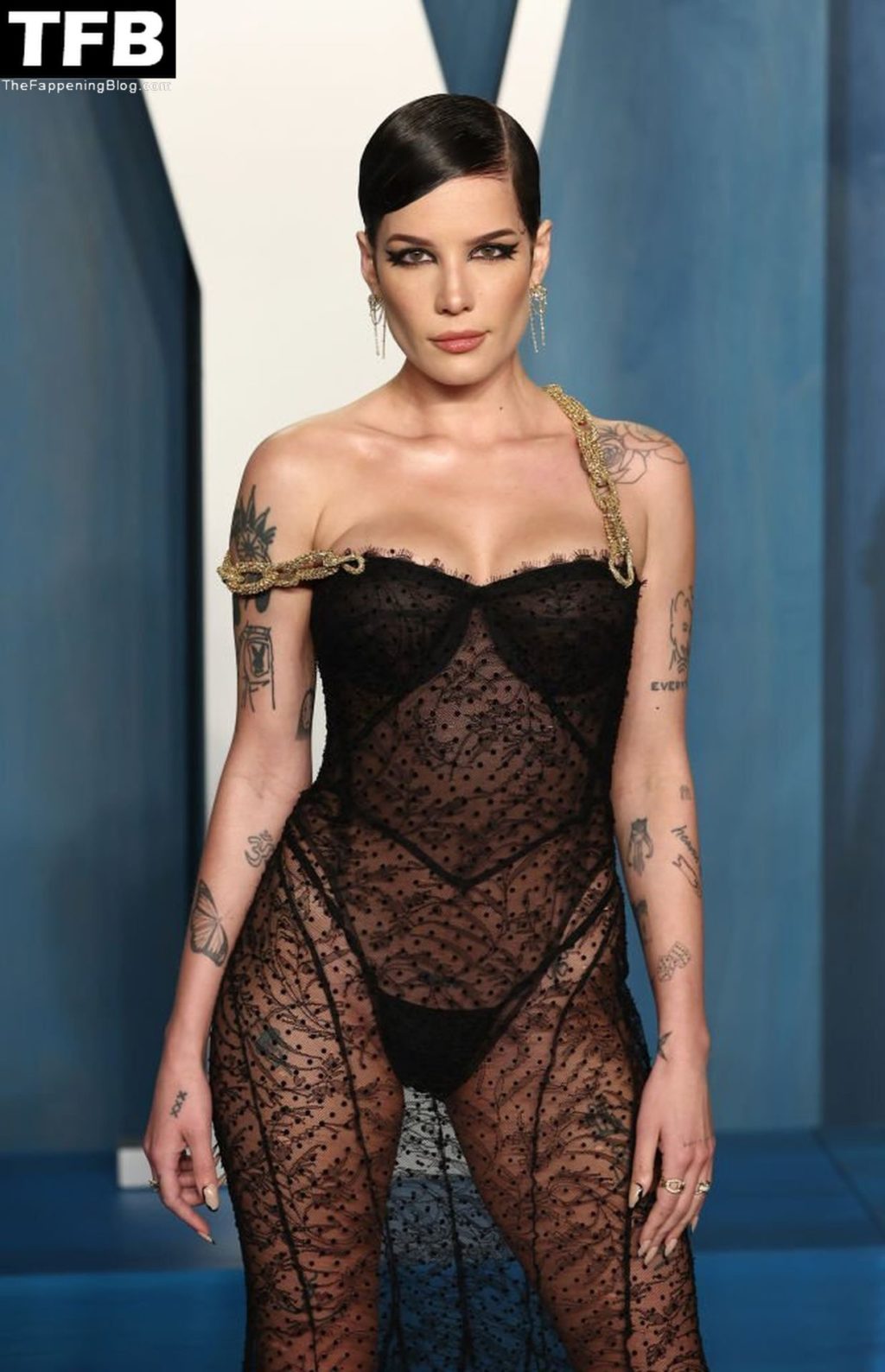 Halsey Sexy The Fappening Blog 3 2 1024x1588 - Halsey Looks Hot in a See-Through Dress at the 2022 Vanity Fair Oscar Party (11 Photos)