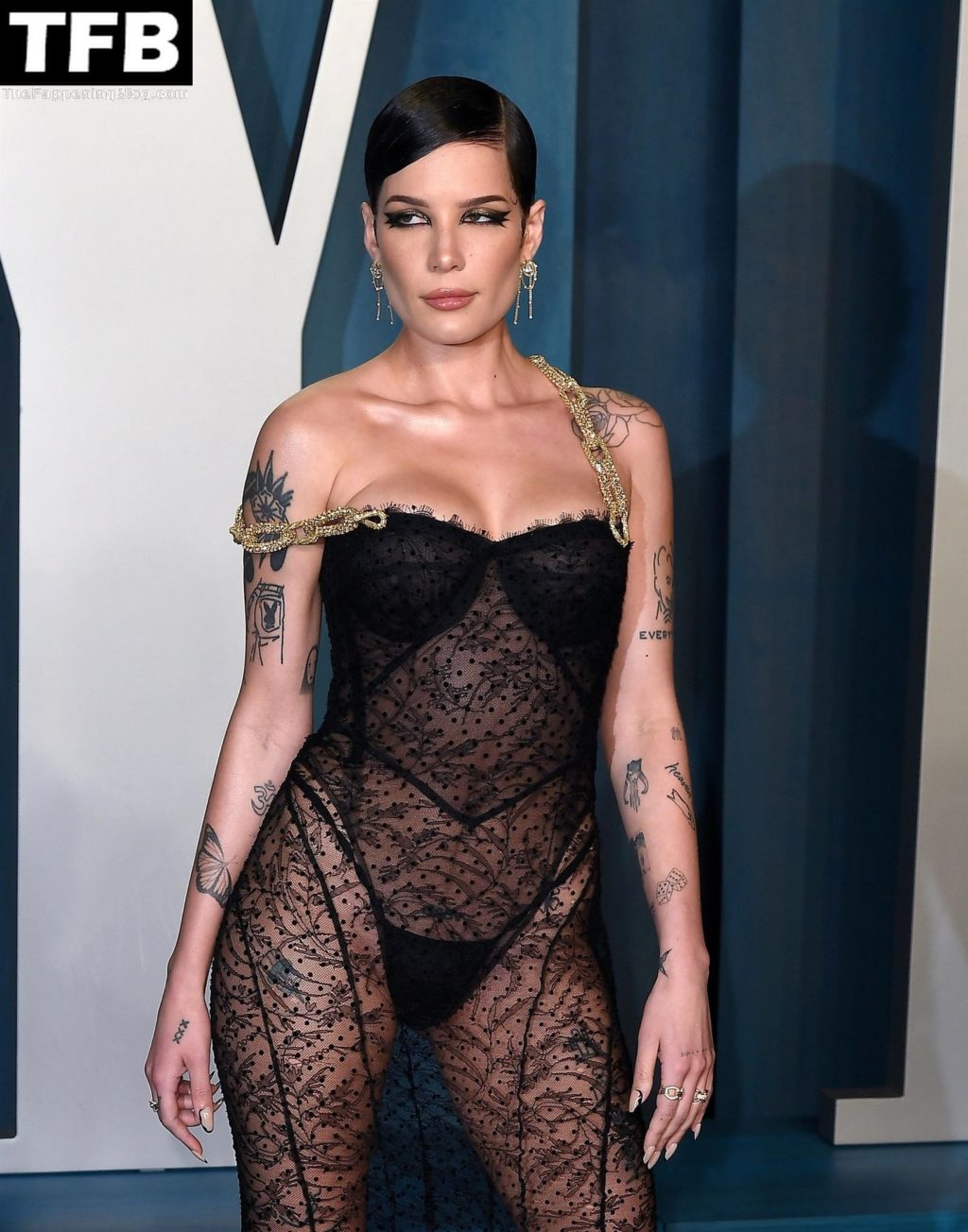 Halsey Sexy The Fappening Blog 5 2 1024x1304 - Halsey Looks Hot in a See-Through Dress at the 2022 Vanity Fair Oscar Party (11 Photos)