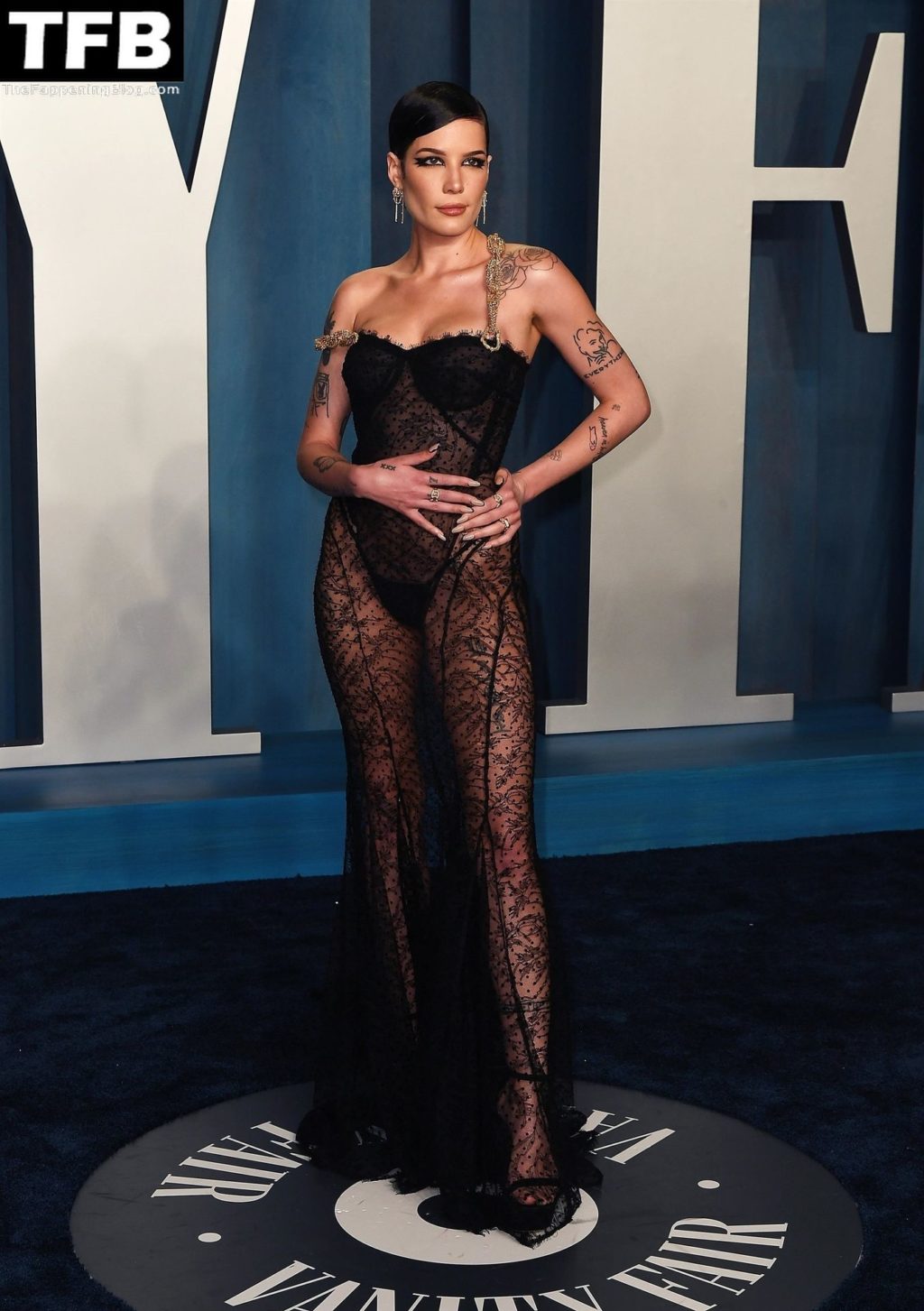 Halsey Sexy The Fappening Blog 6 2 1024x1453 - Halsey Looks Hot in a See-Through Dress at the 2022 Vanity Fair Oscar Party (11 Photos)
