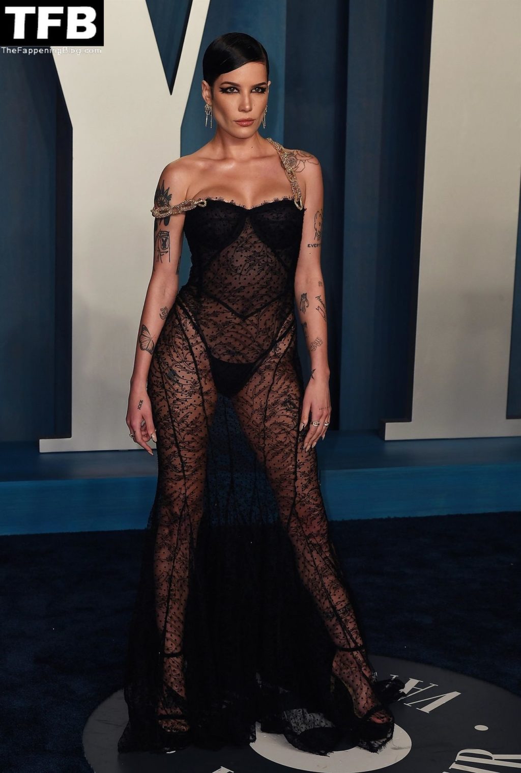 Halsey Sexy The Fappening Blog 7 2 1024x1518 - Halsey Looks Hot in a See-Through Dress at the 2022 Vanity Fair Oscar Party (11 Photos)