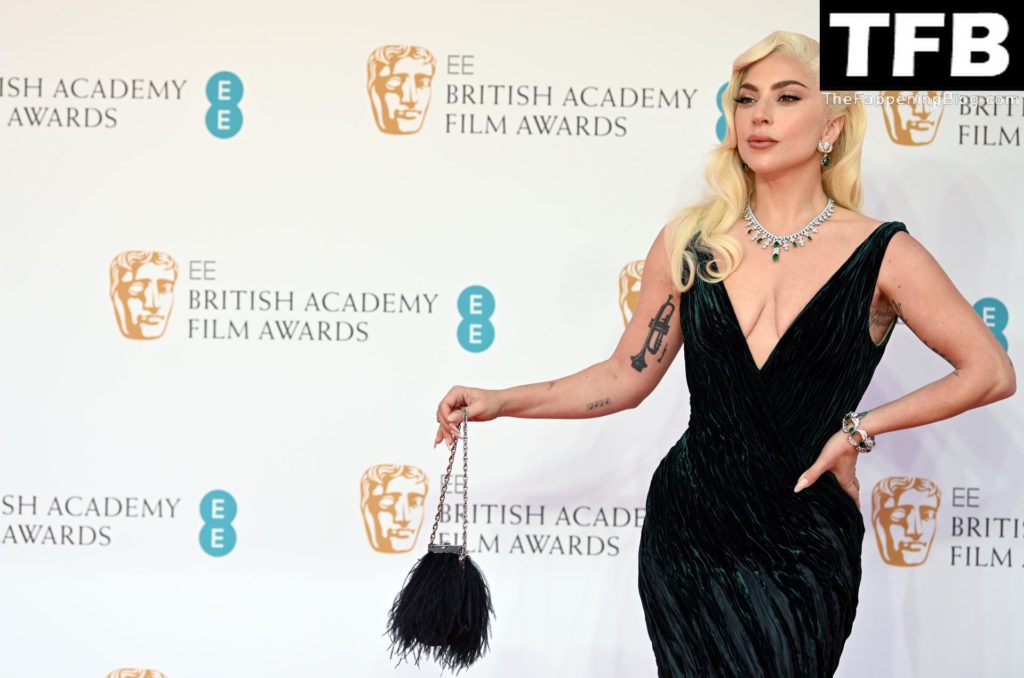 Lady Gaga Sexy The Fappening Blog 40 1024x678 - Lady Gaga Flaunts Her Tits at the EE 75th British Academy Film Awards in London (43 Photos)