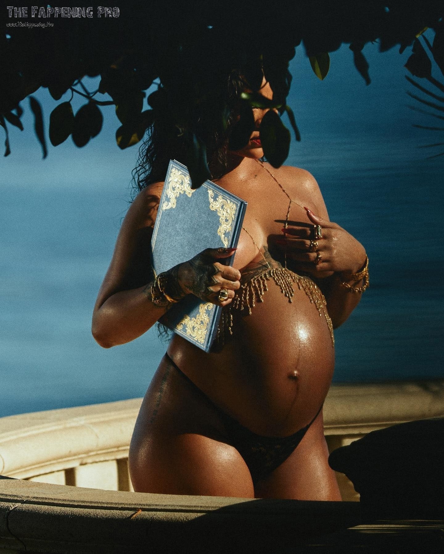 Rihanna Pregnant Topless TheFappening.Pro 2 - Rihanna Topless Pregnant (7 Photos)