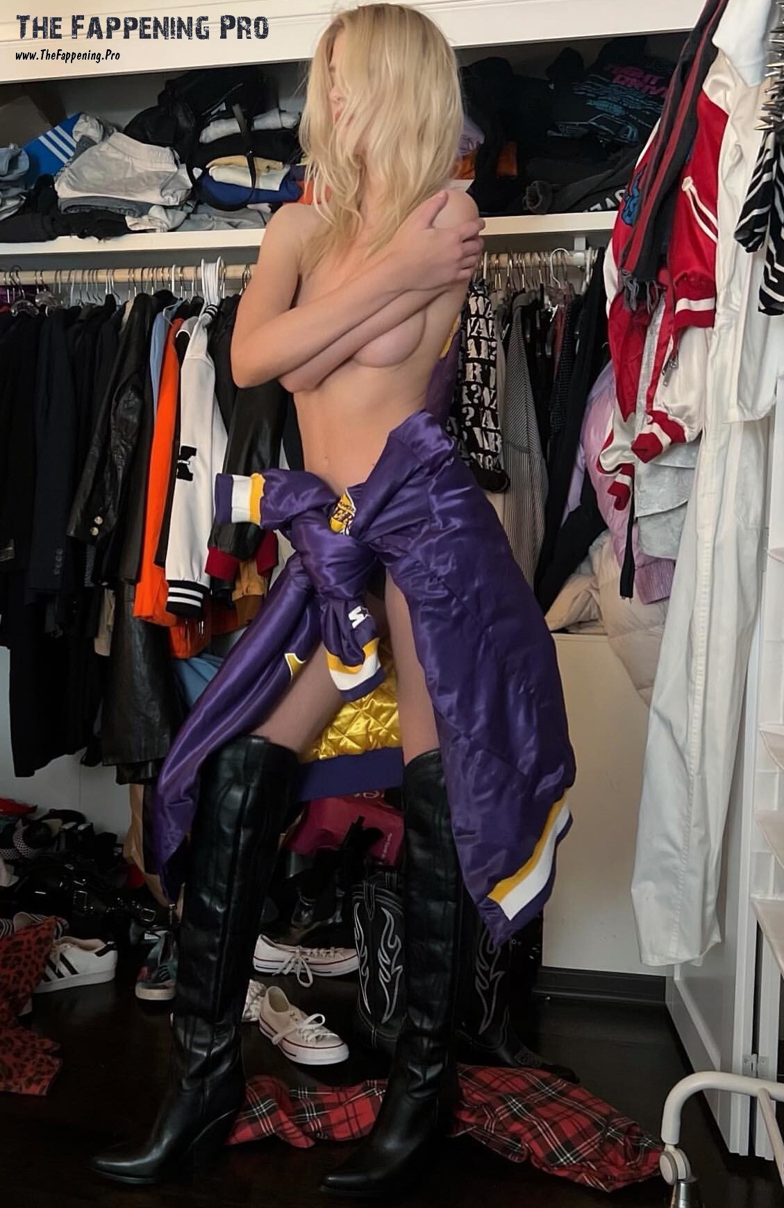 Stella Maxwell Nude TheFappening.Pro 2 - Stella Maxwell Topless In Wardrobe (6 Photos)