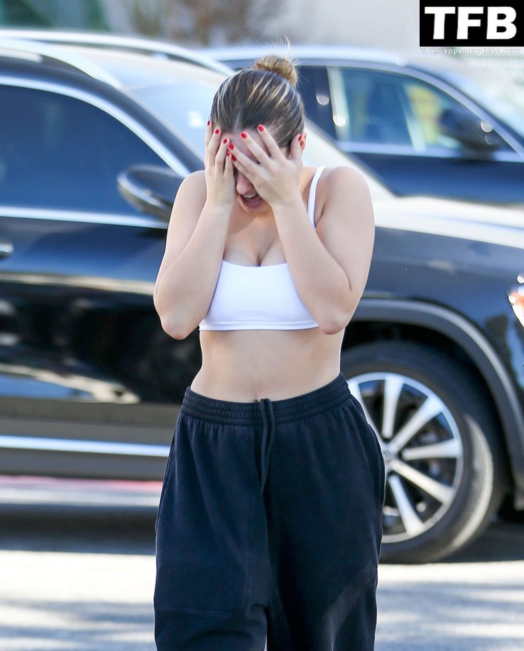 Addison Rae Sexy Boobs 10 thefappeningblog.com  1024x1272 - Addison Rae Flaunts Her Sexy Tits in a Sports Bra in WeHo (21 Photos)