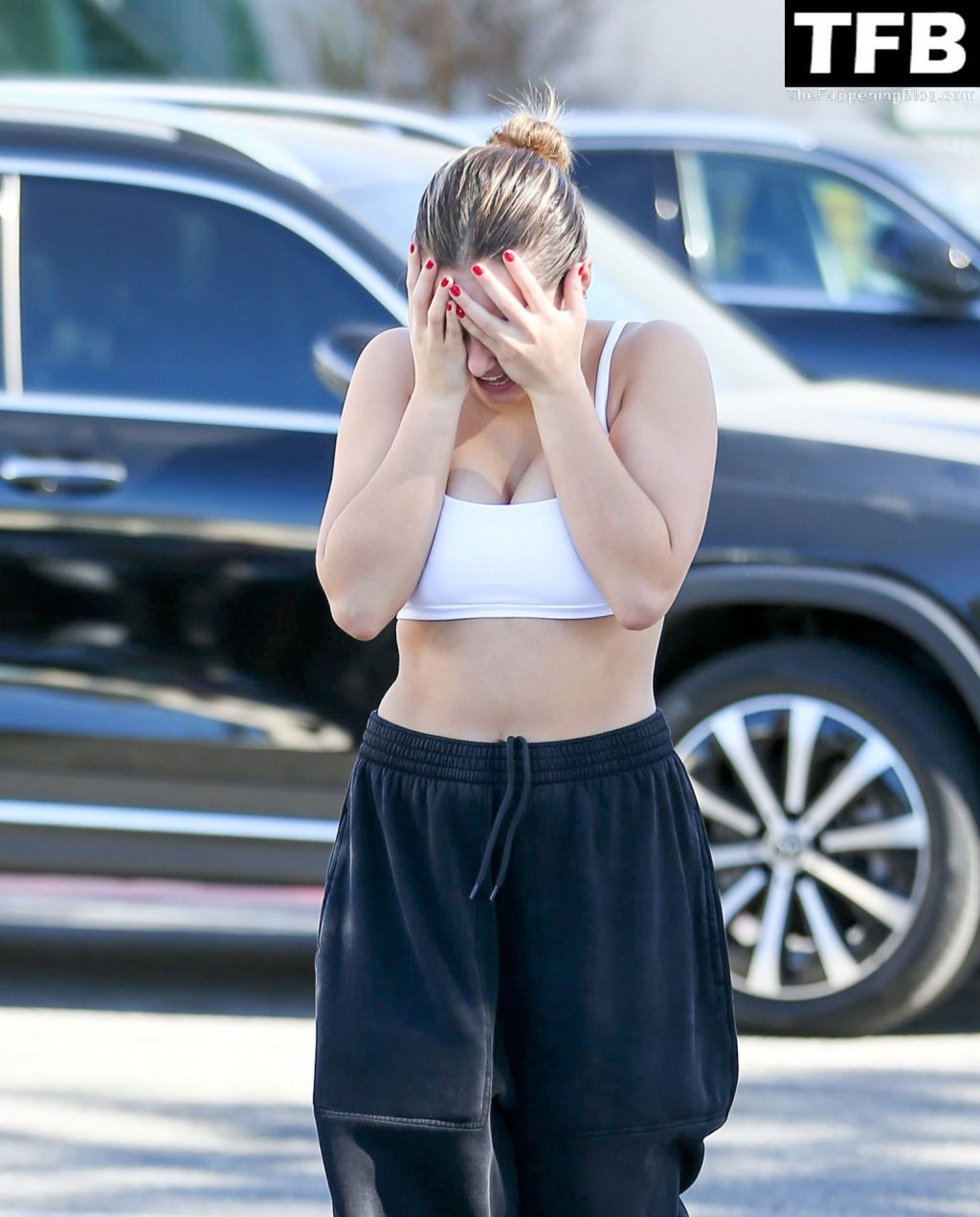 Addison Rae Sexy Boobs 2 thefappeningblog.com  1024x1272 - Addison Rae Flaunts Her Sexy Tits in a Sports Bra in WeHo (21 Photos)