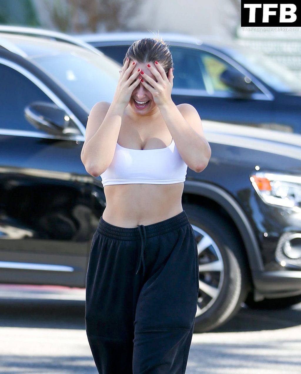 Addison Rae Sexy Boobs 3 thefappeningblog.com  1024x1272 - Addison Rae Flaunts Her Sexy Tits in a Sports Bra in WeHo (21 Photos)