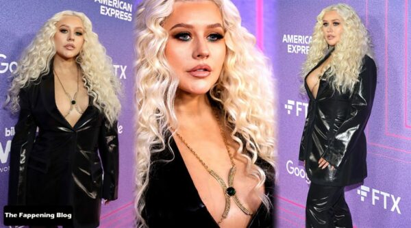 Christina Aguilera Sexy Braless Breasts 1 thefappeningblog.com  1024x568 600x333 - Christina Aguilera Displays Her Sexy Tits at the Billboard Women in Music Awards (22 Photos)