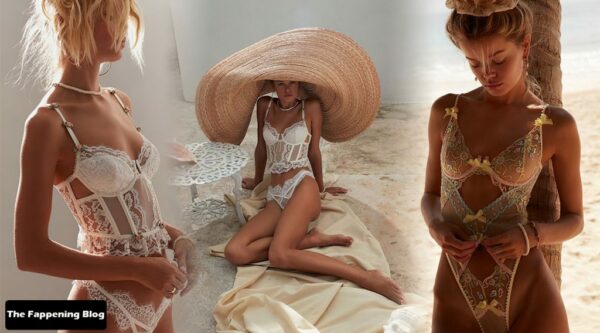 Frida Aasen Stunning Body in Lingerie 1 thefappeningblog.com  1024x568 600x333 - Frida Aasen Promotes a New For Love & Lemons Victoria’s Secret Spring 2022 Campaign (10 Photos)