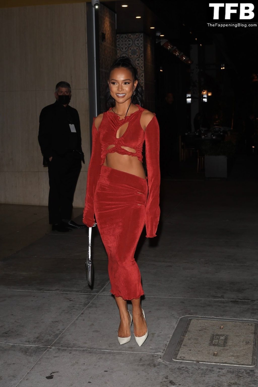 Karrueche Tran Sexy The Fappening Blog 2 1 1024x1536 - Karrueche Tran Shows Her Pokies in a Red Dress at The Hollywood Reporter’s Oscar Nominees Night (68 Photos)
