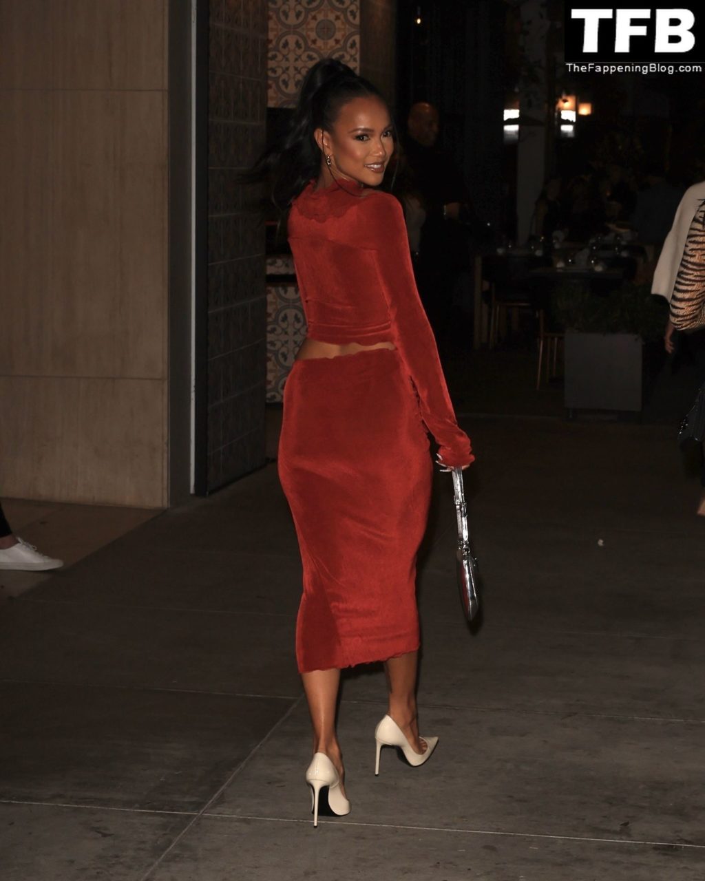 Karrueche Tran Sexy The Fappening Blog 22 1 1024x1280 - Karrueche Tran Shows Her Pokies in a Red Dress at The Hollywood Reporter’s Oscar Nominees Night (68 Photos)