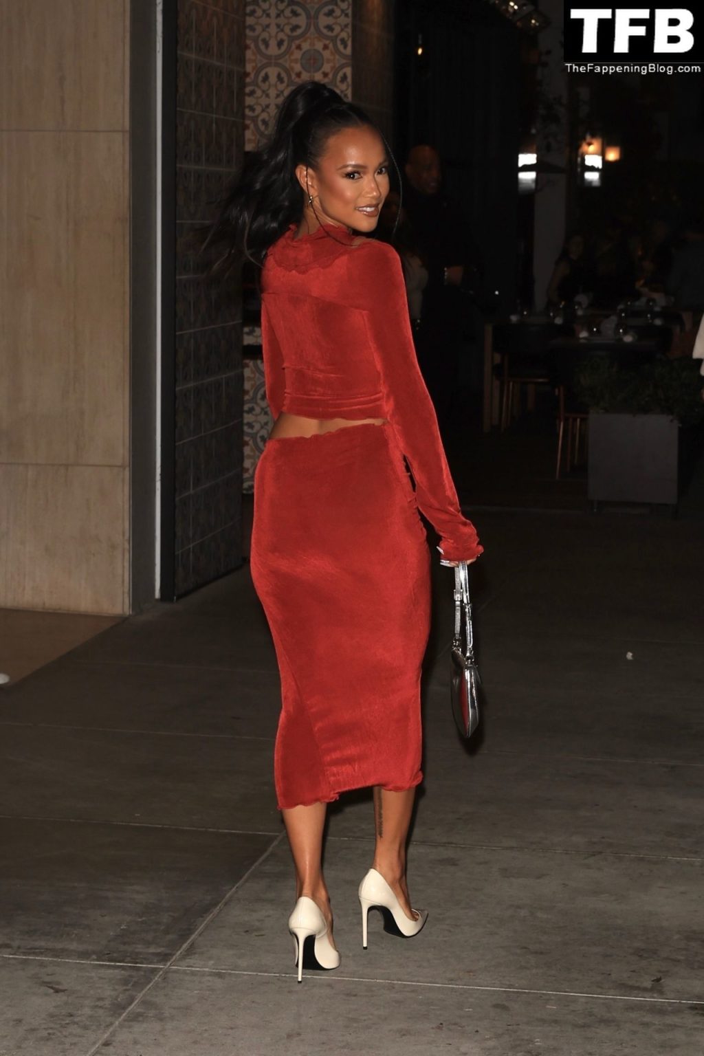 Karrueche Tran Sexy The Fappening Blog 24 1 1024x1536 - Karrueche Tran Shows Her Pokies in a Red Dress at The Hollywood Reporter’s Oscar Nominees Night (68 Photos)