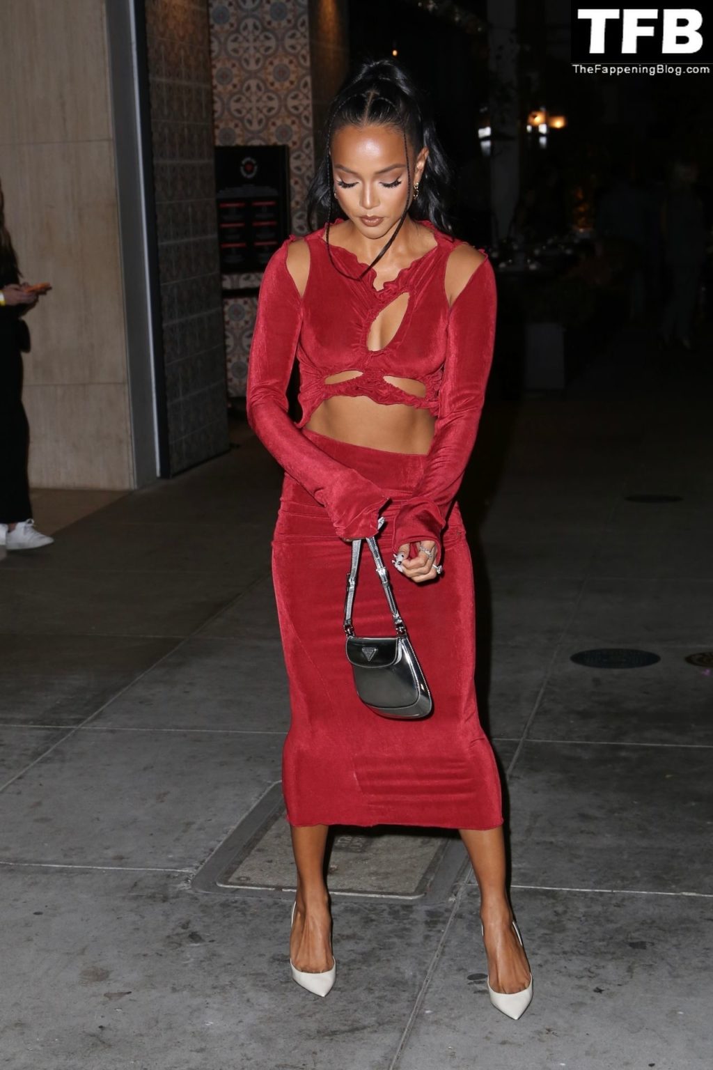 Karrueche Tran Sexy The Fappening Blog 33 1024x1536 - Karrueche Tran Shows Her Pokies in a Red Dress at The Hollywood Reporter’s Oscar Nominees Night (68 Photos)
