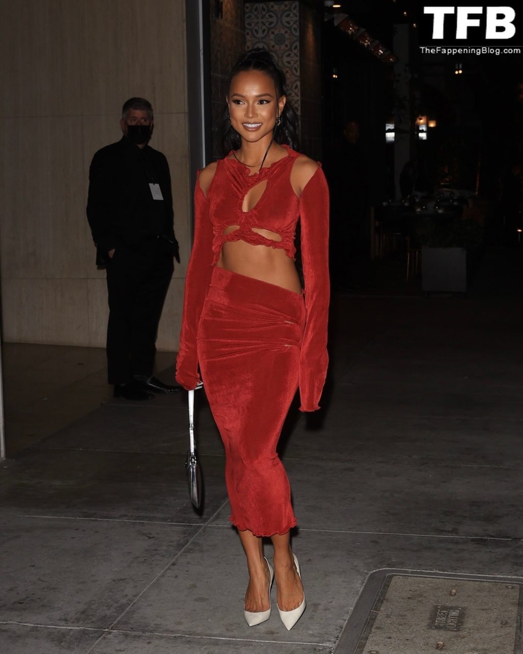 Karrueche Tran Sexy The Fappening Blog 4 1 1024x1280 - Karrueche Tran Shows Her Pokies in a Red Dress at The Hollywood Reporter’s Oscar Nominees Night (68 Photos)