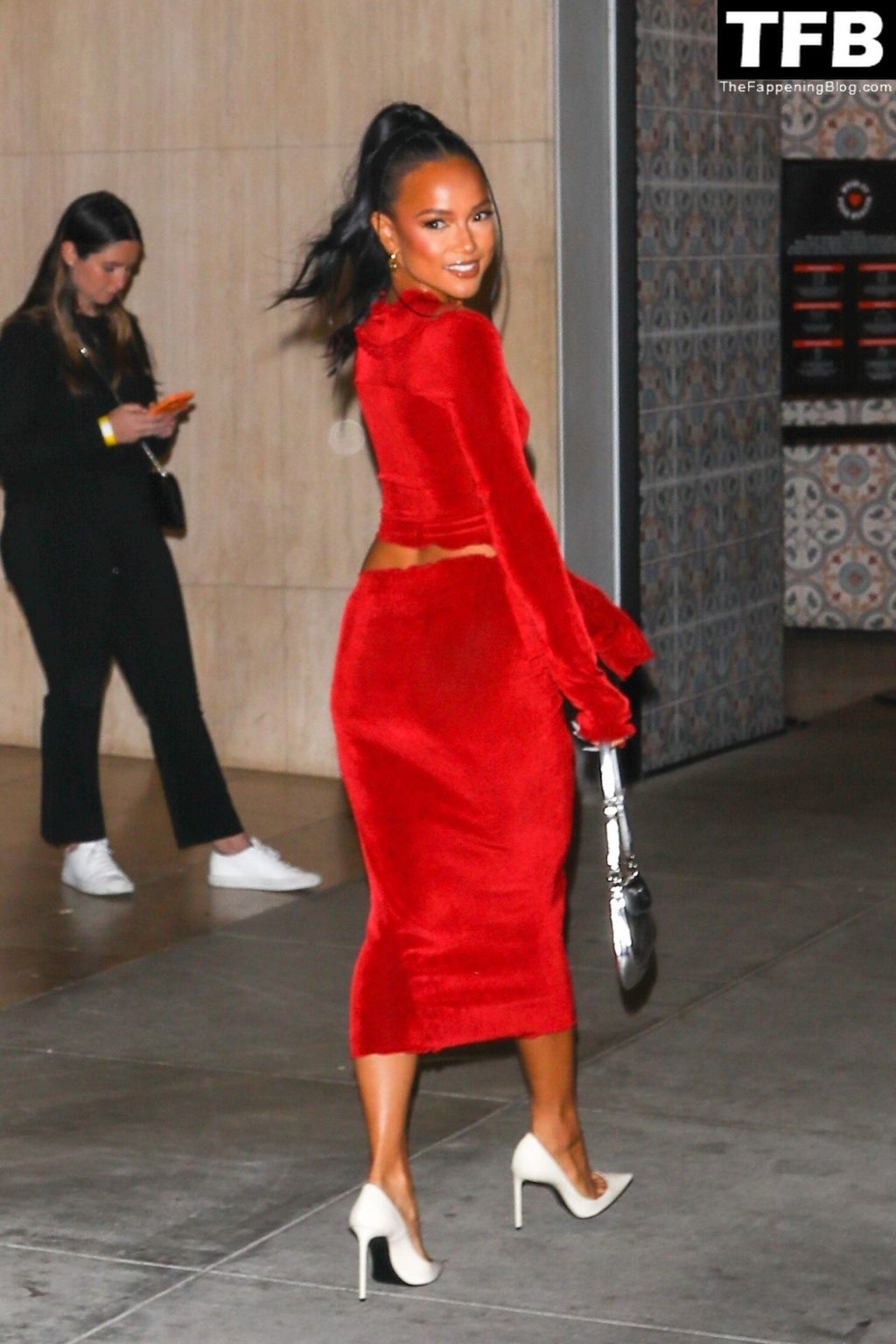 Karrueche Tran Sexy The Fappening Blog 45 1024x1536 - Karrueche Tran Shows Her Pokies in a Red Dress at The Hollywood Reporter’s Oscar Nominees Night (68 Photos)