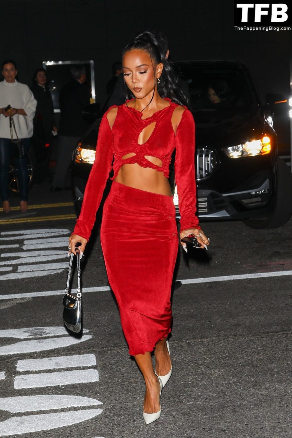 Karrueche Tran Sexy The Fappening Blog 50 1024x1536 - Karrueche Tran Shows Her Pokies in a Red Dress at The Hollywood Reporter’s Oscar Nominees Night (68 Photos)